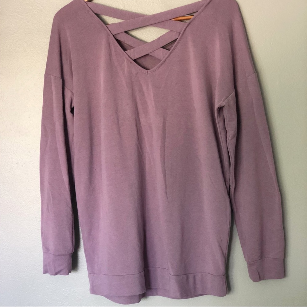 M Purple Loose Sweatshirt